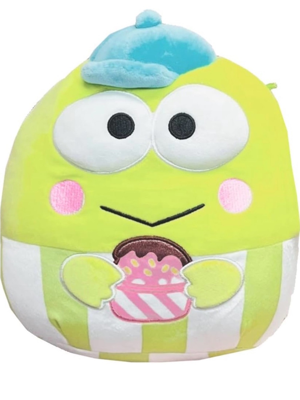 Squishmallow Sanrio Hello Kitty Stuffed Animal Plush Toy-Keroppi with Sundae-8”